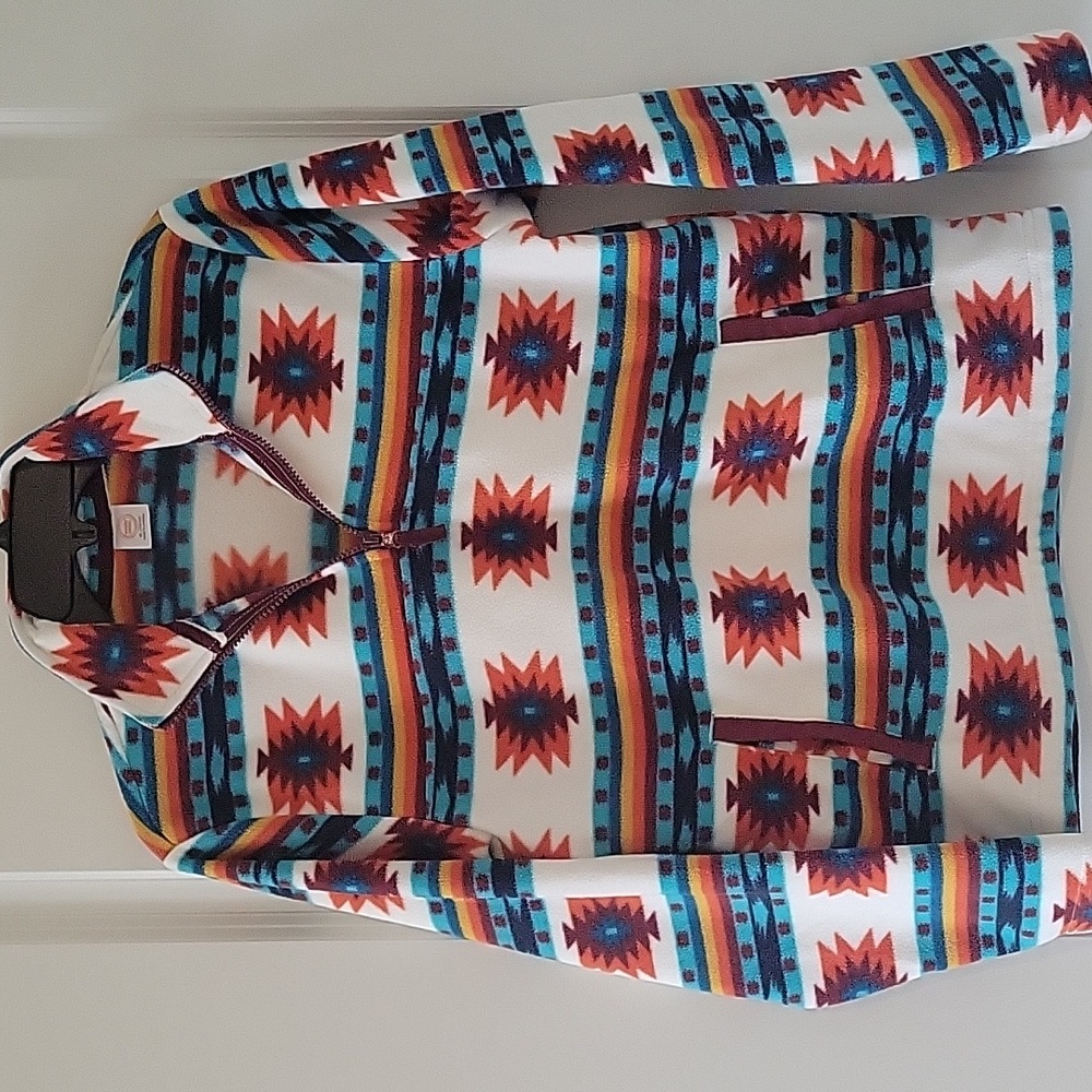 Wonder Nation Western Quarter Zip Fleece Pullover